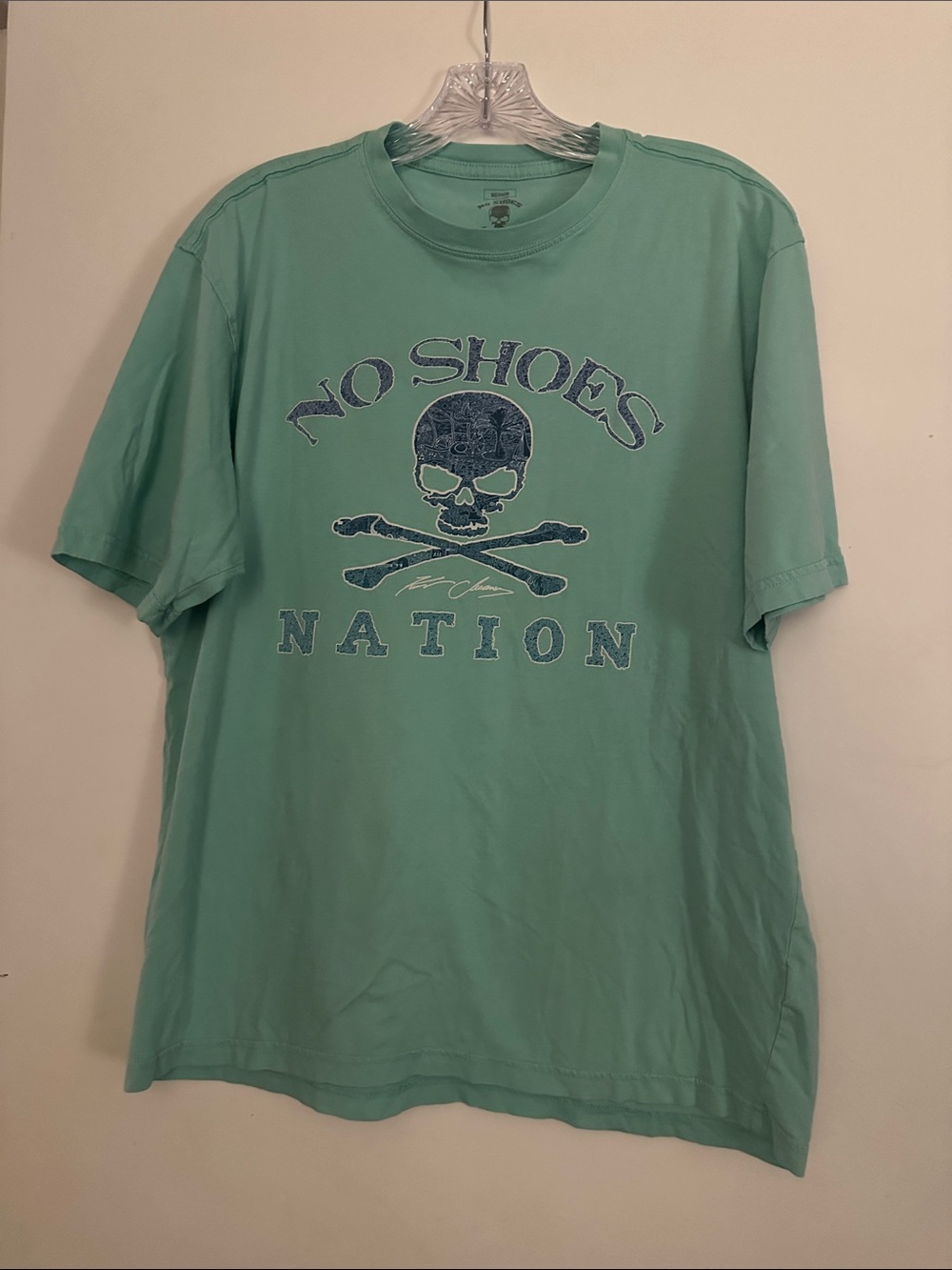 No Shoes Nation Short Sleeve Crew T-Shirt in Seafoam Green